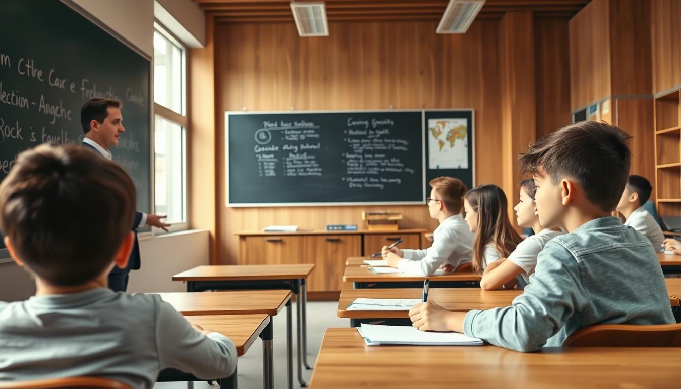 Student using learning strategies while studying